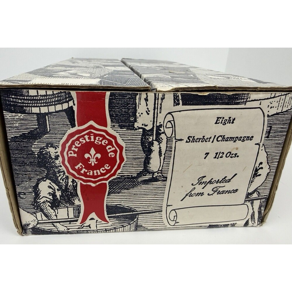 Vintage Arcoroc/Prestige de France Artic Sherbet/Champagne Glass 7.5 oz Set of 8 - Picture 5 of 8